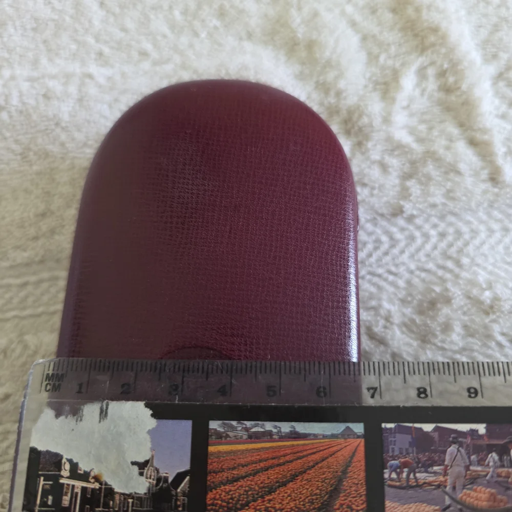 Cartier Authentic Burgundy Leather Eyeglasses Case – Hard Shell